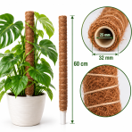 Kokosová tyč – opora pre popínavé rastliny 60 cm x 32 mm x 25 mm